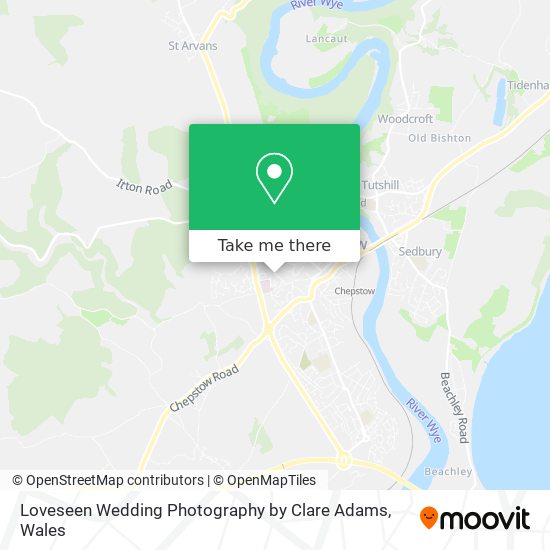 Loveseen Wedding Photography by Clare Adams map