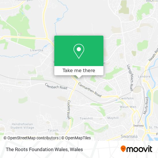 The Roots Foundation Wales map