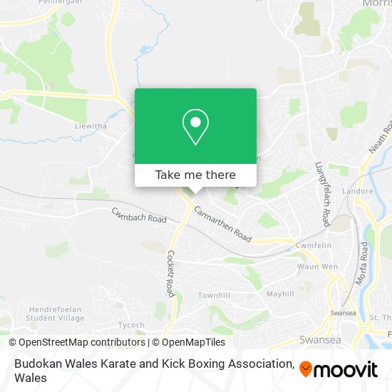 Budokan Wales Karate and Kick Boxing Association map