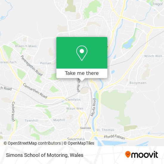 Simons School of Motoring map