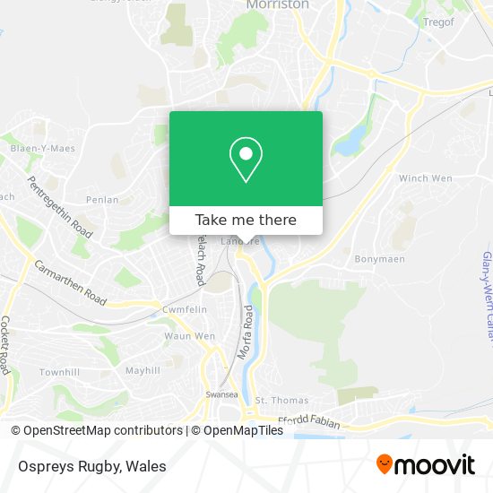 Ospreys Rugby map