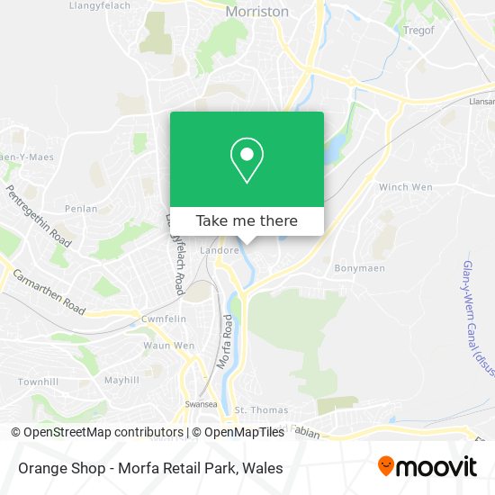 Orange Shop - Morfa Retail Park map