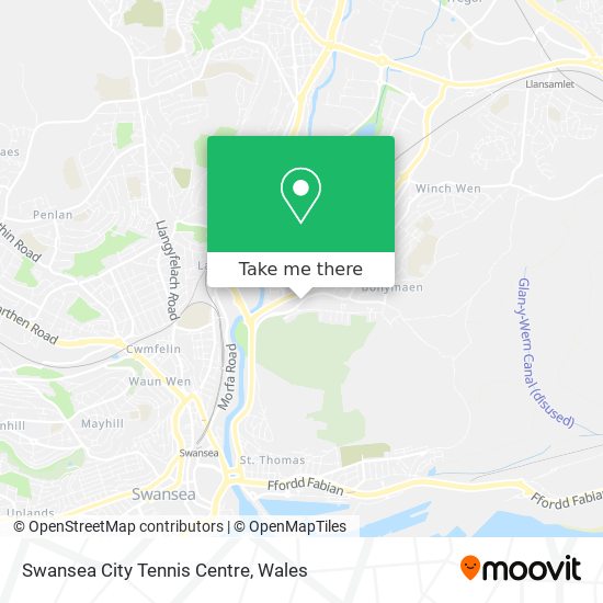 Swansea City Tennis Centre map