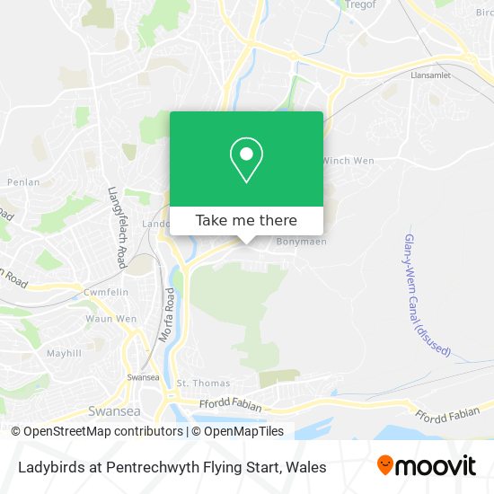 Ladybirds at Pentrechwyth Flying Start map