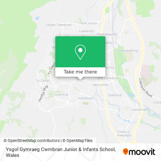 Ysgol Gymraeg Cwmbran Junior & Infants School map