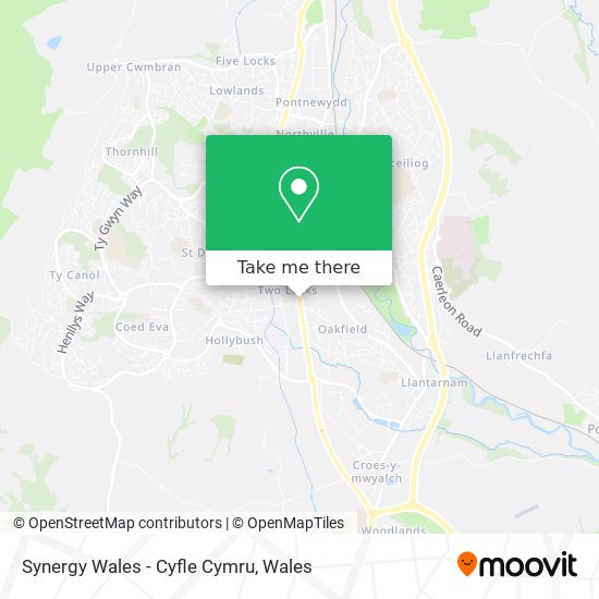 Synergy Wales - Cyfle Cymru map