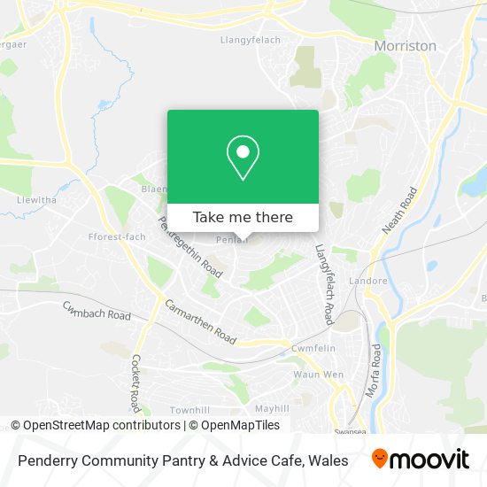 Penderry Community Pantry & Advice Cafe map