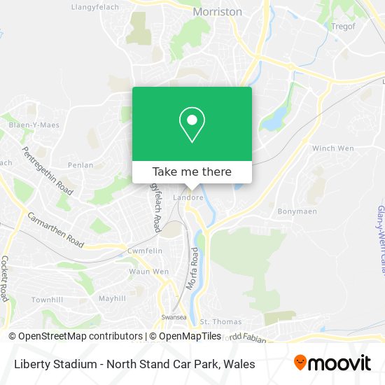 Liberty Stadium - North Stand Car Park map