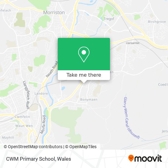 CWM Primary School map