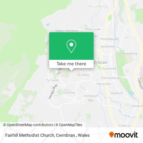Fairhill Methodist Church, Cwmbran. map