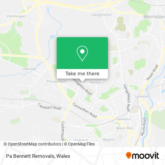 Pa Bennett Removals map