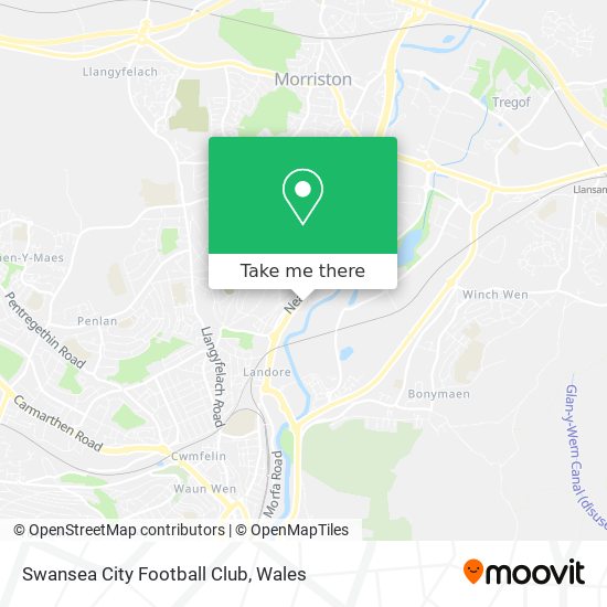 Swansea City Football Club map