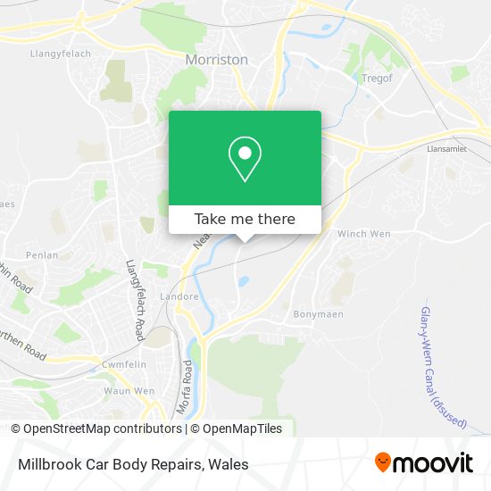 Millbrook Car Body Repairs map