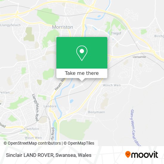 Sinclair LAND ROVER, Swansea map