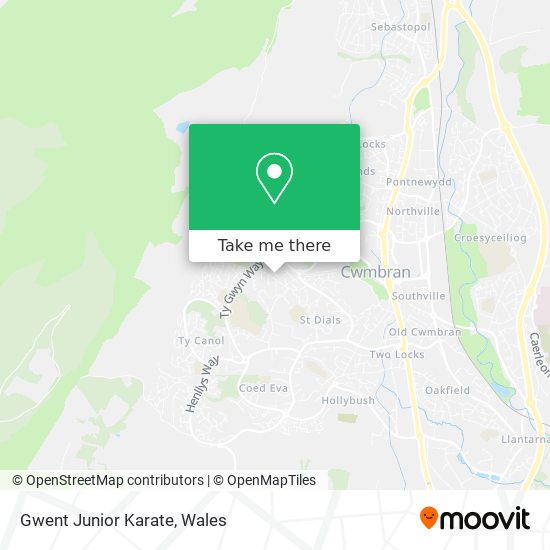 Gwent Junior Karate map