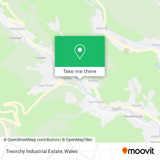 Treorchy Industrial Estate map