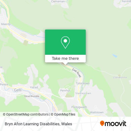 Bryn Afon Learning Disabilities map