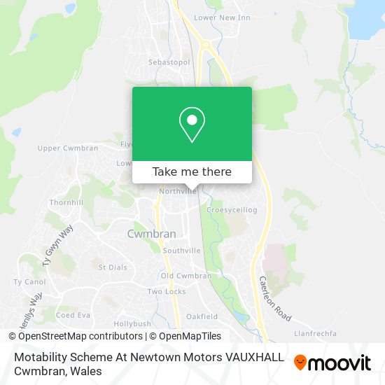 Motability Scheme At Newtown Motors VAUXHALL Cwmbran map