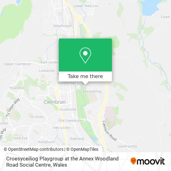 Croesyceiliog Playgroup at the Annex Woodland Road Social Centre map