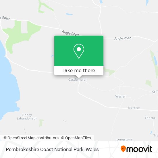 Pembrokeshire Coast National Park map