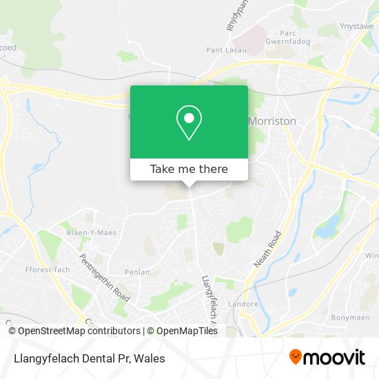 Llangyfelach Dental Pr map