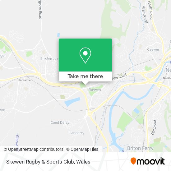 Skewen Rugby & Sports Club map