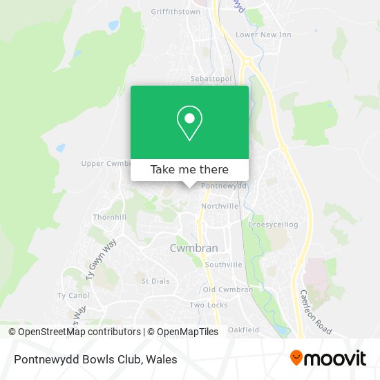 Pontnewydd Bowls Club map