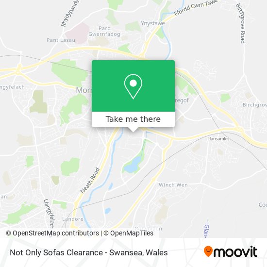 Not Only Sofas Clearance - Swansea map