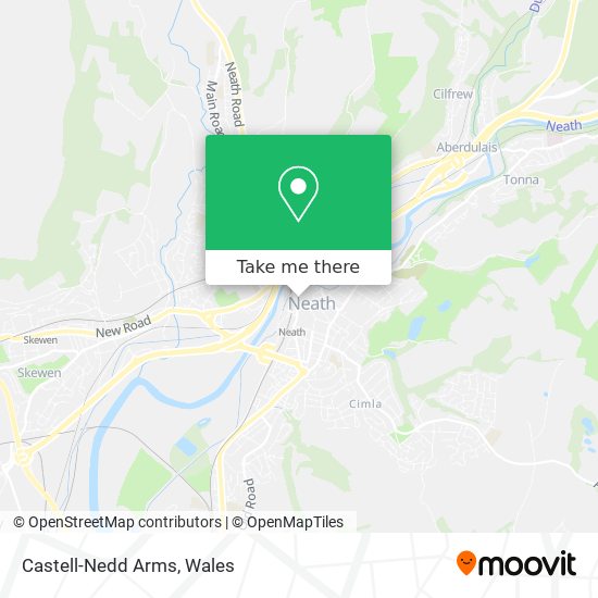 Castell-Nedd Arms map