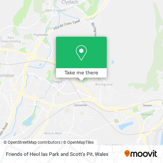 Friends of Heol las Park and Scott's Pit map