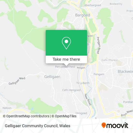 Gelligaer Community Council map