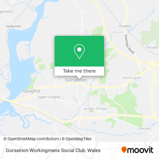 Gorseinon Workingmens Social Club map