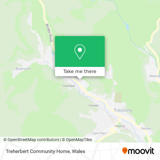 Treherbert Community Home map