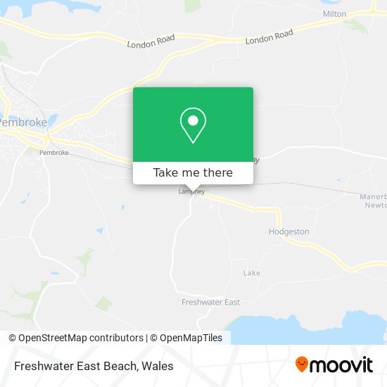 Freshwater East Beach map