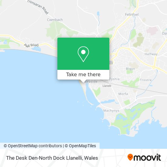 The Desk Den-North Dock Llanelli map