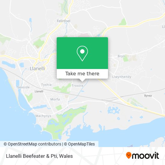 Llanelli Beefeater & Pti map