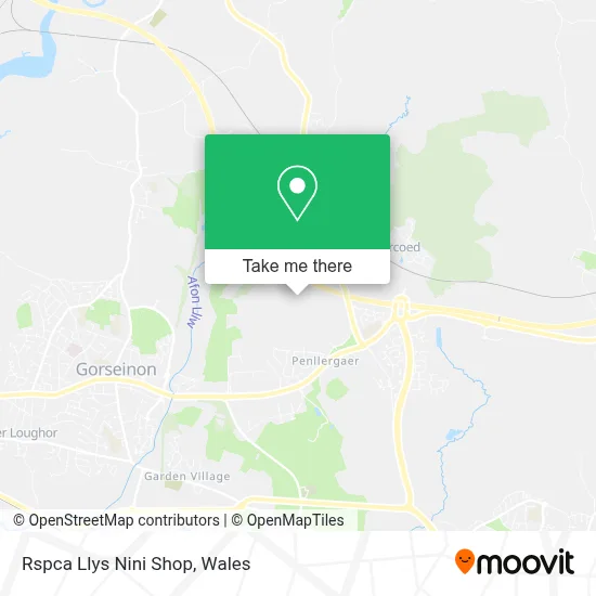 Rspca Llys Nini Shop map