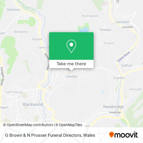 G Brown & N Prosser Funeral Directors map
