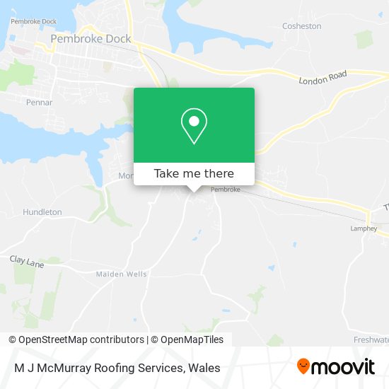 M J McMurray Roofing Services map