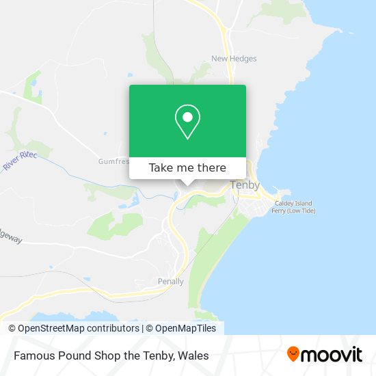 Famous Pound Shop the Tenby map