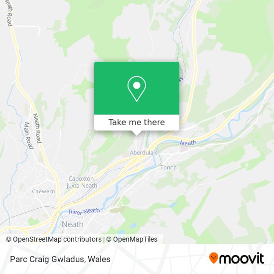 Parc Craig Gwladus map
