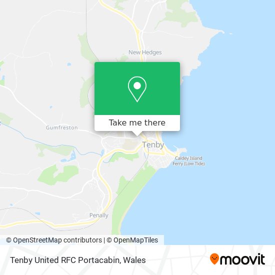 Tenby United RFC Portacabin map