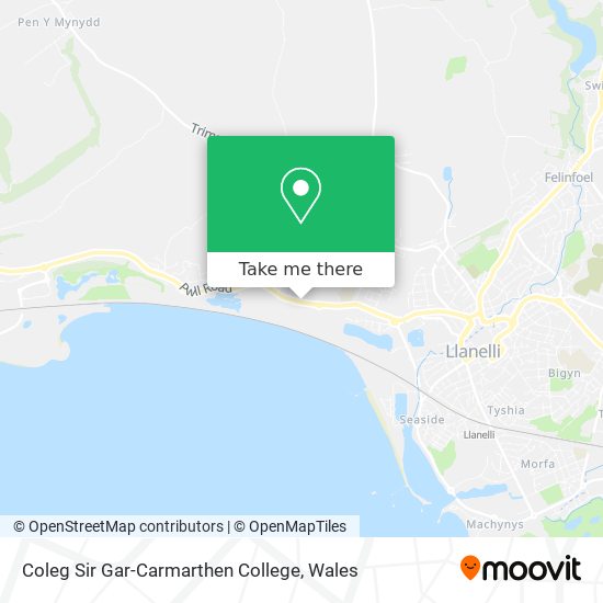 Coleg Sir Gar-Carmarthen College map
