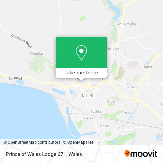 Prince of Wales Lodge 671 map