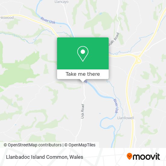 Llanbadoc Island Common map