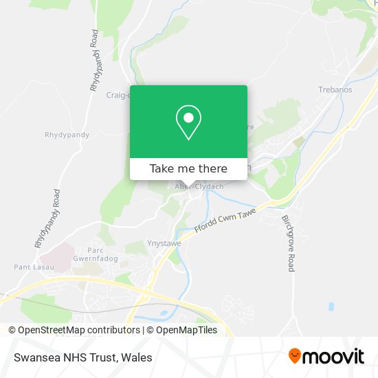 Swansea NHS Trust map