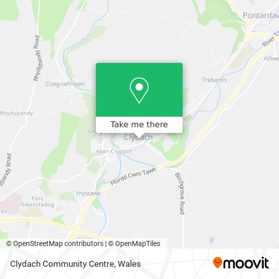 Clydach Community Centre map