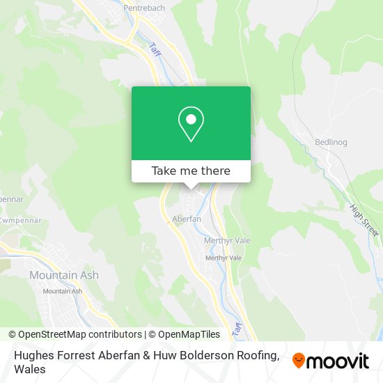 Hughes Forrest Aberfan & Huw Bolderson Roofing map