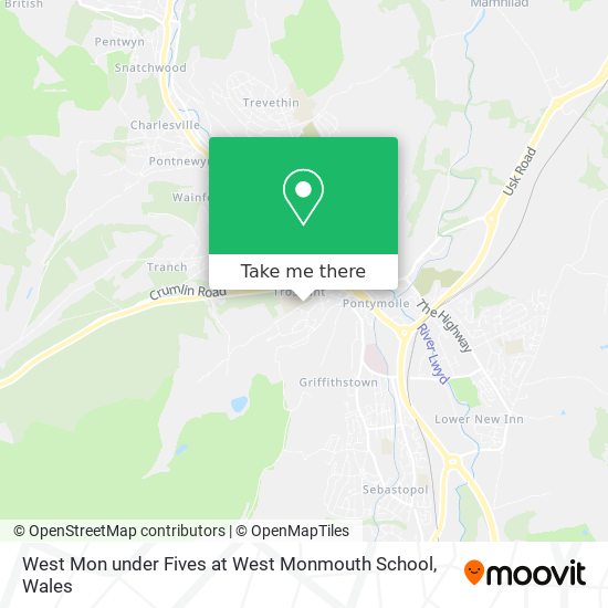 West Mon under Fives at West Monmouth School map