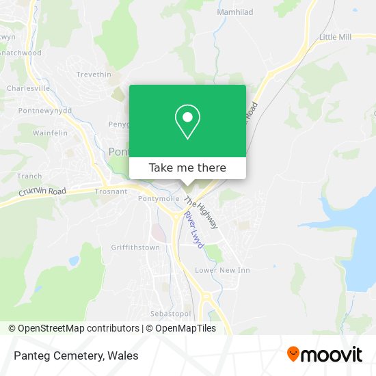 Panteg Cemetery map